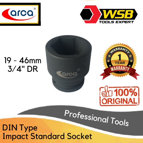 ARCA DIN TYPE IMPACT STD SOCKET 3/4" DR