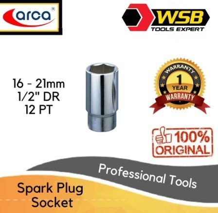 ARCA Kunci Sock / Mata Sock Anti Rusak (Rubber Inside) 1/2"DR