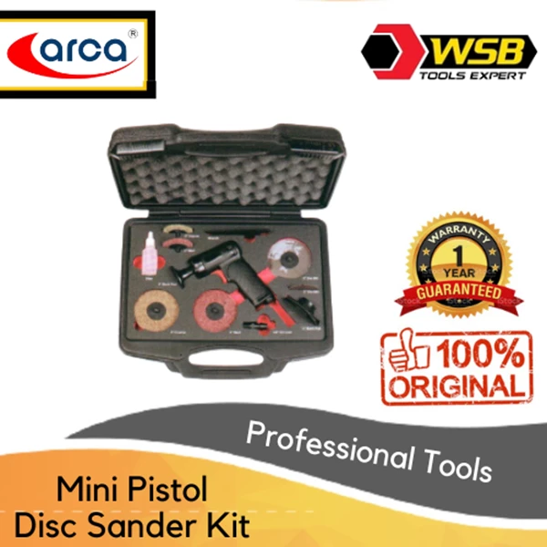 Alat / Mesin Poles Kendaraan Model Pistol Kecil Set 12 Pcs ARCA 1/4" 19PT