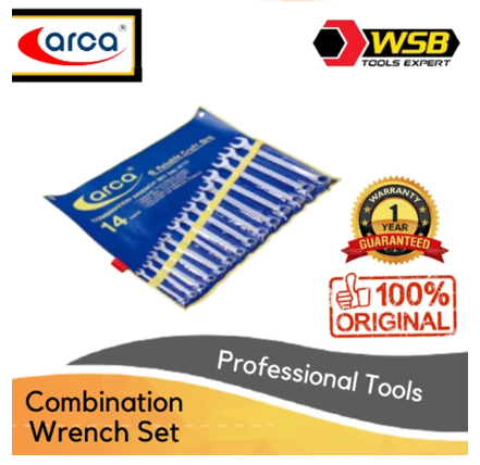 11 Pcs Kunci Kombinasi Set ARCA Ukuran 8 - 24MM