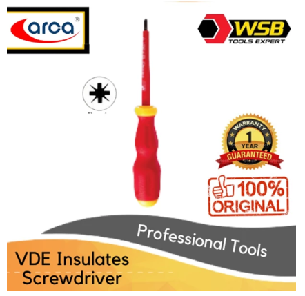 Obeng Listrik ARCA VDE Insulate Screwdriver Pozidriv Tip / Mata PZ