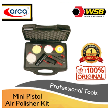Mesin Poles Kendaraan Model Pistol Kecil Set 7 Pcs ARCA 1/4" 19PT