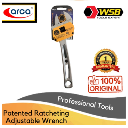 Kunci Inggris Ratchet ARCA Ratcheting Adjustable Wrench 8 - 10"