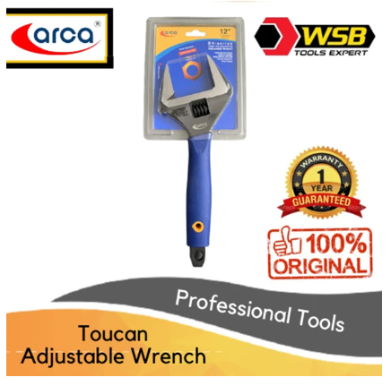 ARCA KUNCI INGGRIS TOUCAN TYPE ADJUSTABLE WRENCH 8-12''