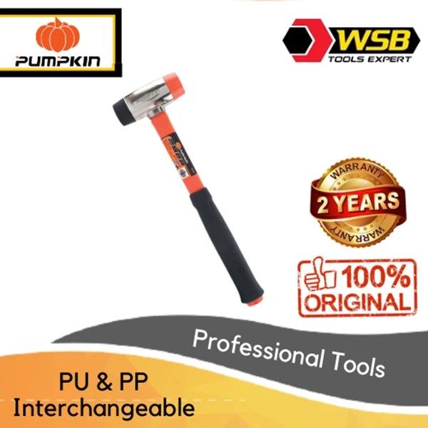 Pumpkin Palu Kepala Lembut 30mm Soft Faces Hammer PU PP Hand Tools Thailand