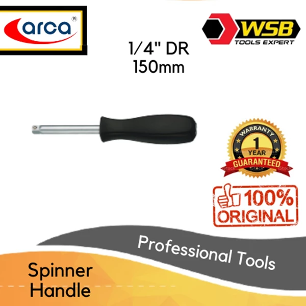 Spinner Handle ARCA 1/4" DR 150mm / Gagang Stang / Kunci Socket Pendek