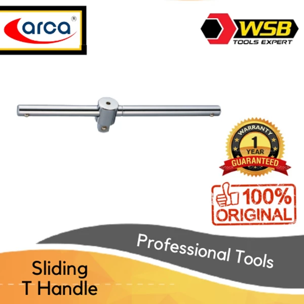 Gagang Kunci Socket Slide ARCA / Sliding T Handle Sock 3/8" 1/2" DR