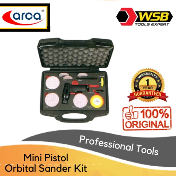 Alat / Mesin Poles Kendaraan Model Pistol Kecil Set 65 Pcs ARCA 1/4" 19PT