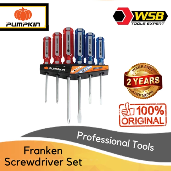 Pumpkin 6pcs Obeng Set (Slotted & Phillips) Hand Tools Thailand